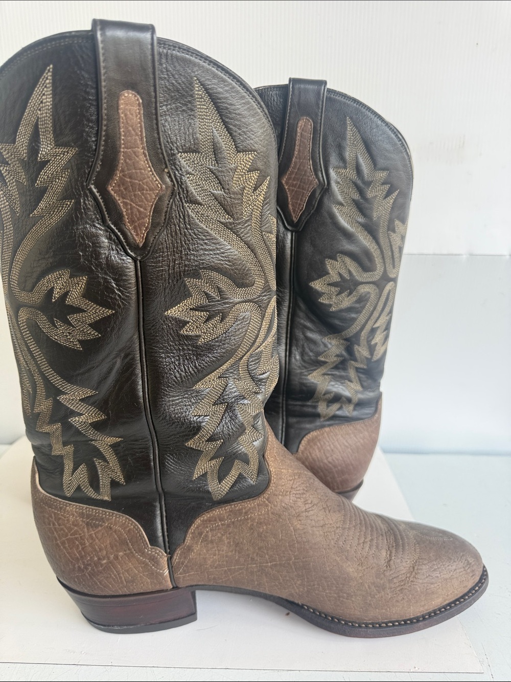 VINTAGE 1989 EL DORADO EXOTIC BOOTS SIZE 12 D TEXAS USA - Picture 10 of 16